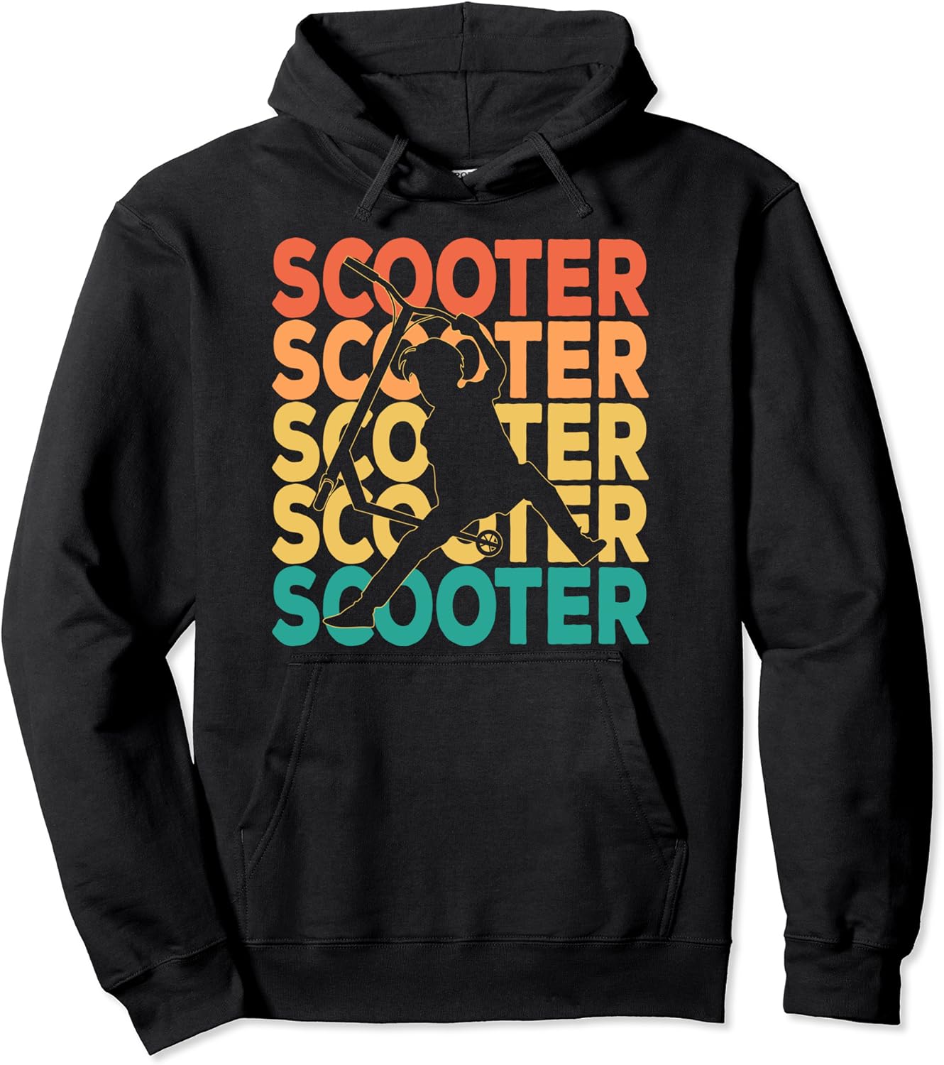 Scooter Stunt Retro Vintage Style Scooter Gift Idea Boys Pullover